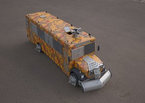 3D model bluebird school bus