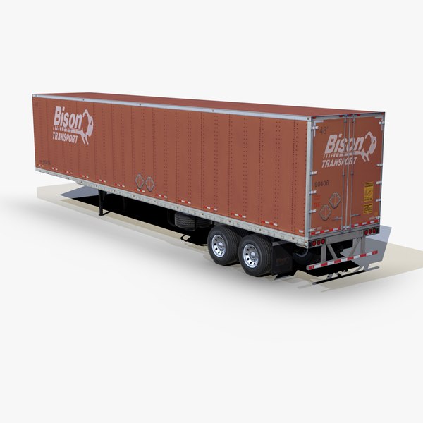 3D model dry van trailer 48ft