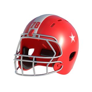 American Football Helmet 01 3D