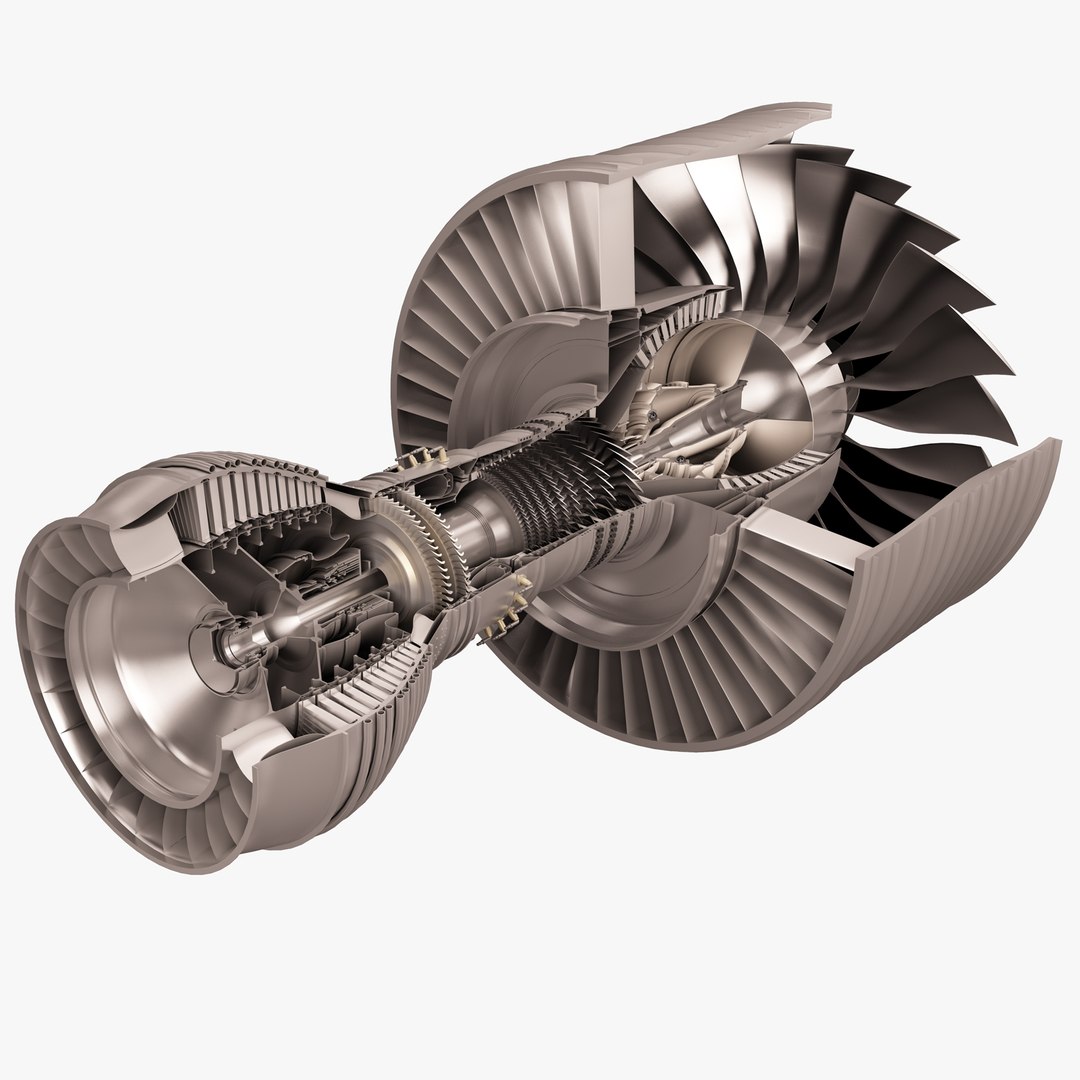 3D Turbofan Aircraft Engine Cutaway Model - TurboSquid 1238872