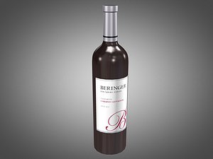 3ds max bottle beringer red wine