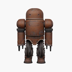 Old Robot humanoid A2 - rigged model