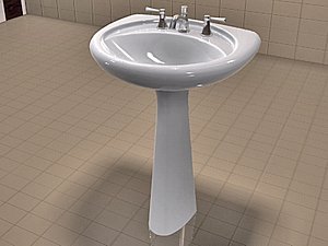 Eljer Tennison Ladies Sink and TOTO Clayton Faucet Set