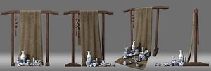 3D stand selling porcelain model