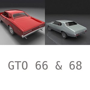 pontiac gto 1966 1968 3d model