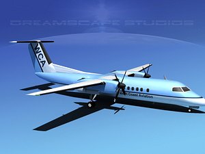 dhc-8 q300 3d model