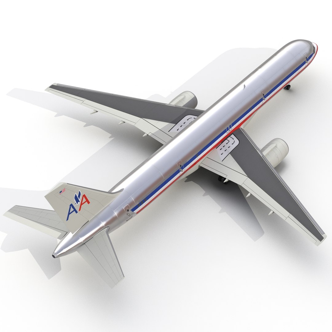 3d model boeing 757-200f american airlines