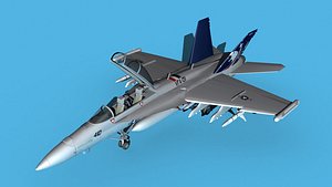 Boeing FA-18F Super Hornet V12 3D model