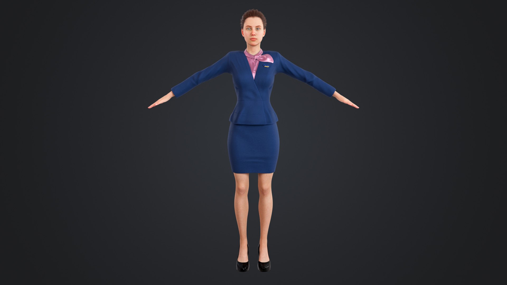 Pilot and stewardess 3D model https://p.turbosquid.com/ts-thumb/aQ/Us0Ku2/15/stewardess_101/jpg/1740989644/1920x1080/fit_q87/f41adcef360bb46785292ed0388d5c593d953cc2/stewardess_101.jpg