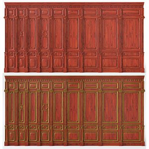 3D wooden panels 03 wood wall
