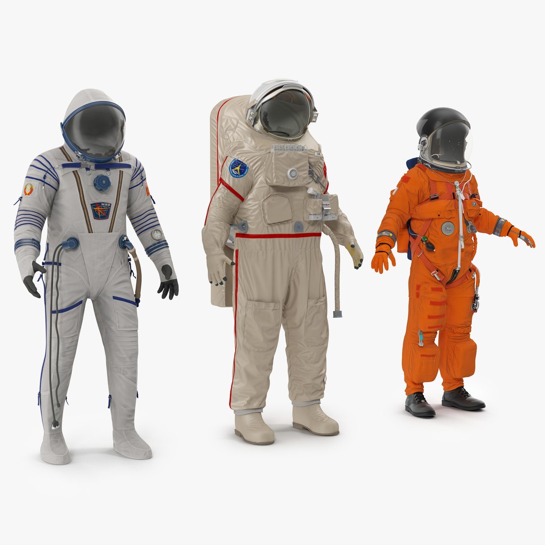 Space Suits Rigged Collection 3D model preview