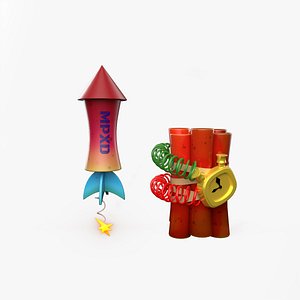 3D rocket bomb model