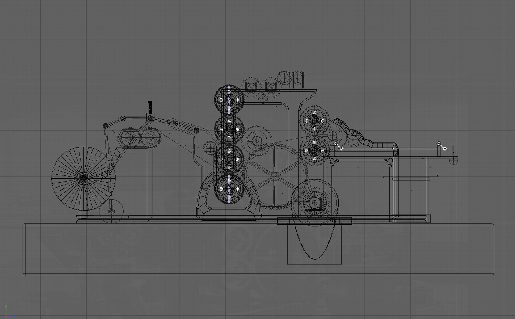 Rotary printer machine model - TurboSquid 1328749