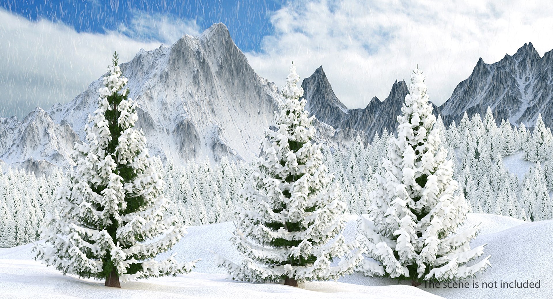 3D Spruce Snow Tree - TurboSquid 1438212