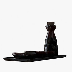 Shuki Sake Set 3D model