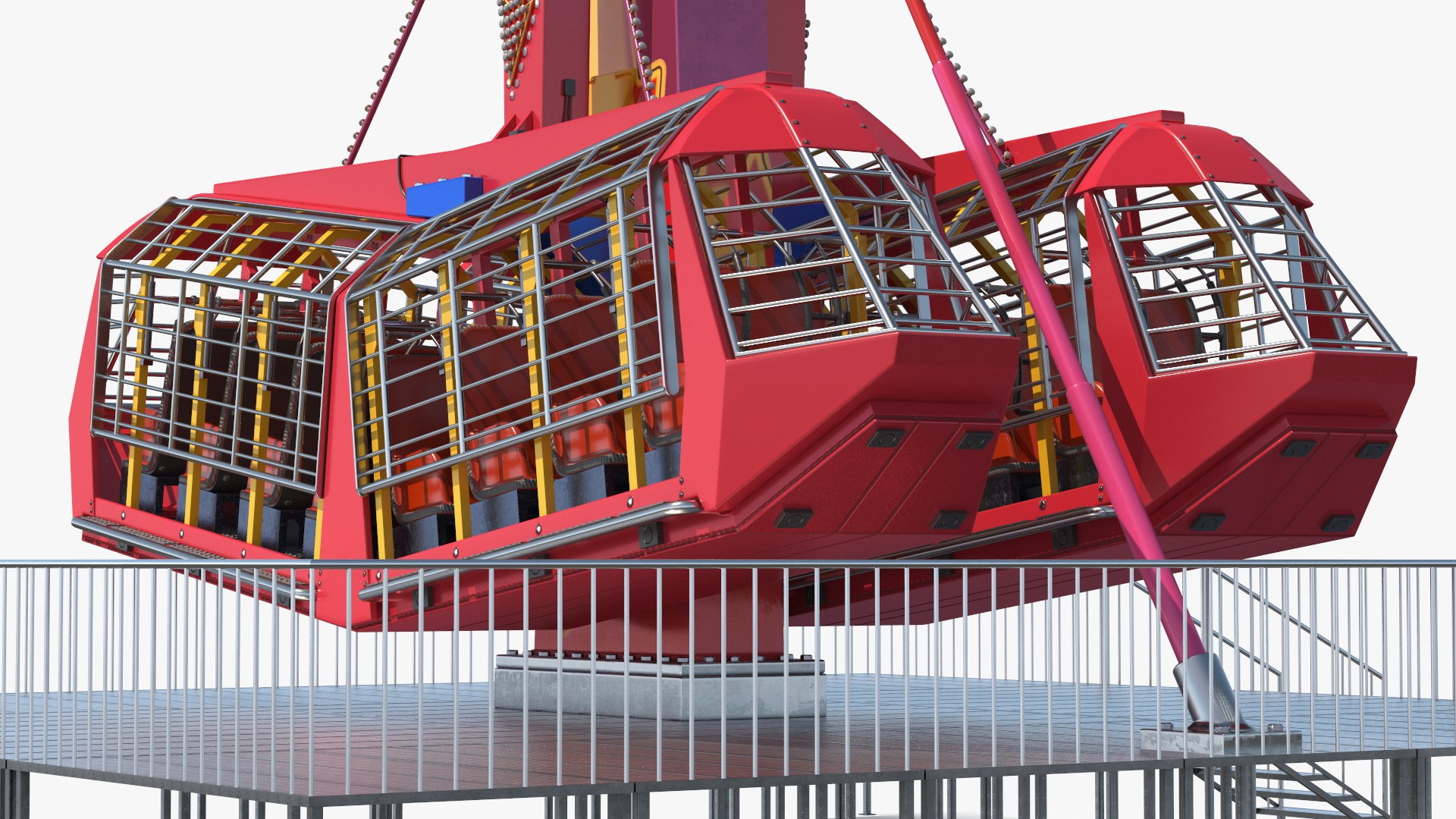 Amusement Park Attraction On Platform 3D Model - TurboSquid 2446652