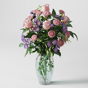 flowers bouquet 3d max