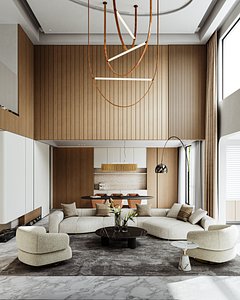 Modern Double-Height Luxury Living Room 28