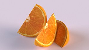 3D citrus orange fruit food