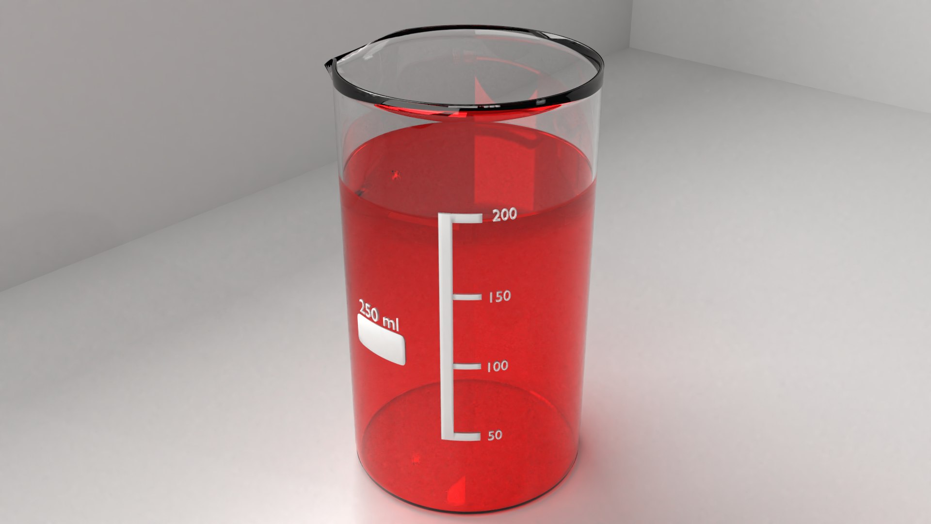 3D 250ml Glass Beaker Liquid - TurboSquid 1536607