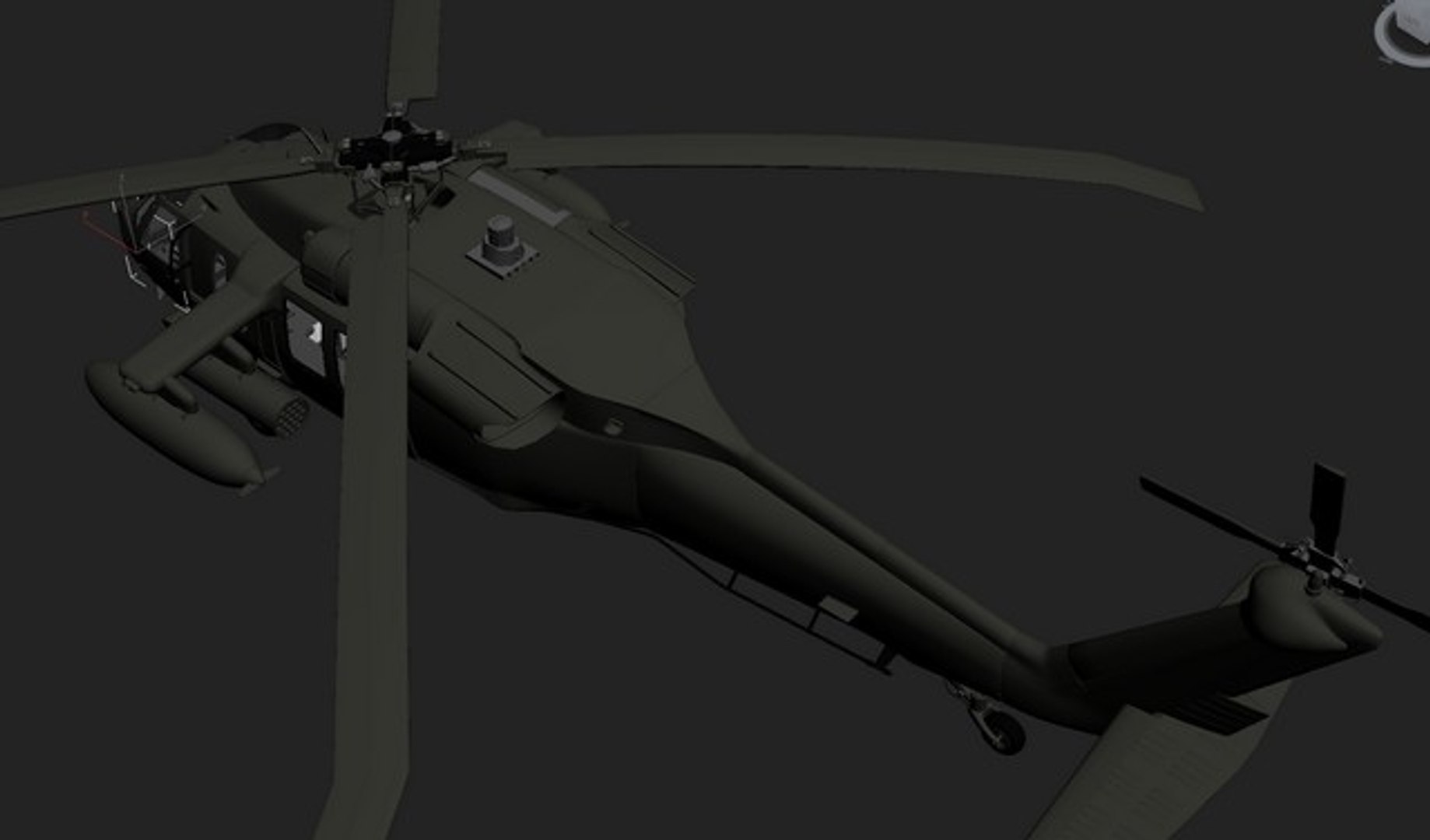 3d Uh64a Blackhawk Helicopter Model