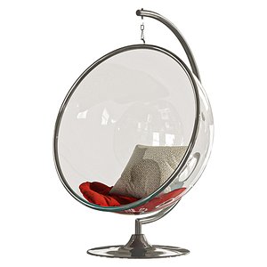 Aron Living Bubble Chair with Stand 3D model