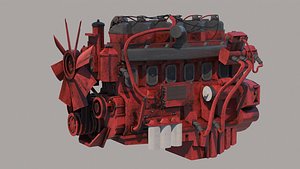Truck Engine Vray PBR