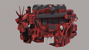 Truck Engine Vray PBR