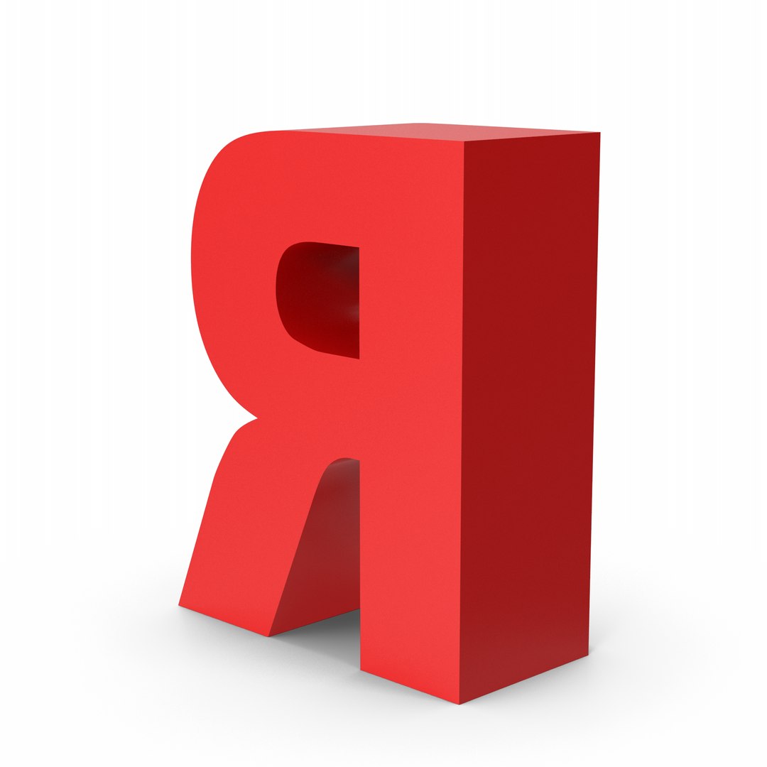 3D Letter R - TurboSquid 2272762