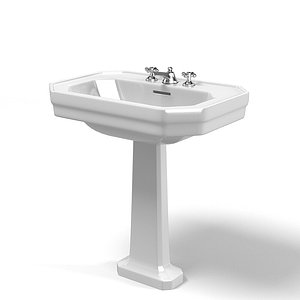 Duravit 1930 Modern classic traditional pedestal sink lavatory
