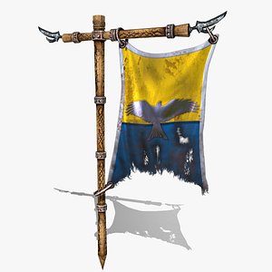 3d medieval banner animation