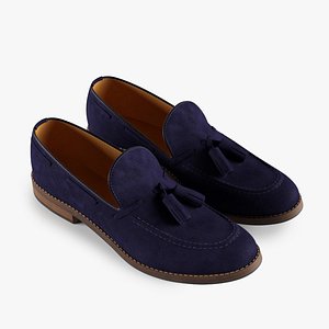 3d model loafers blue