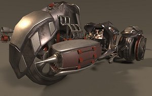 3d ready vehicle futuristic motorcycle model