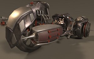 Futuristic Game Ready Vehicle/Motorcycle