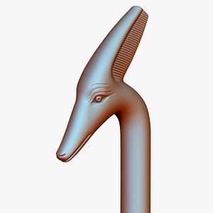 egyptian scepter head 3D