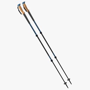 Idle Carbon Trekking-Poles 3D