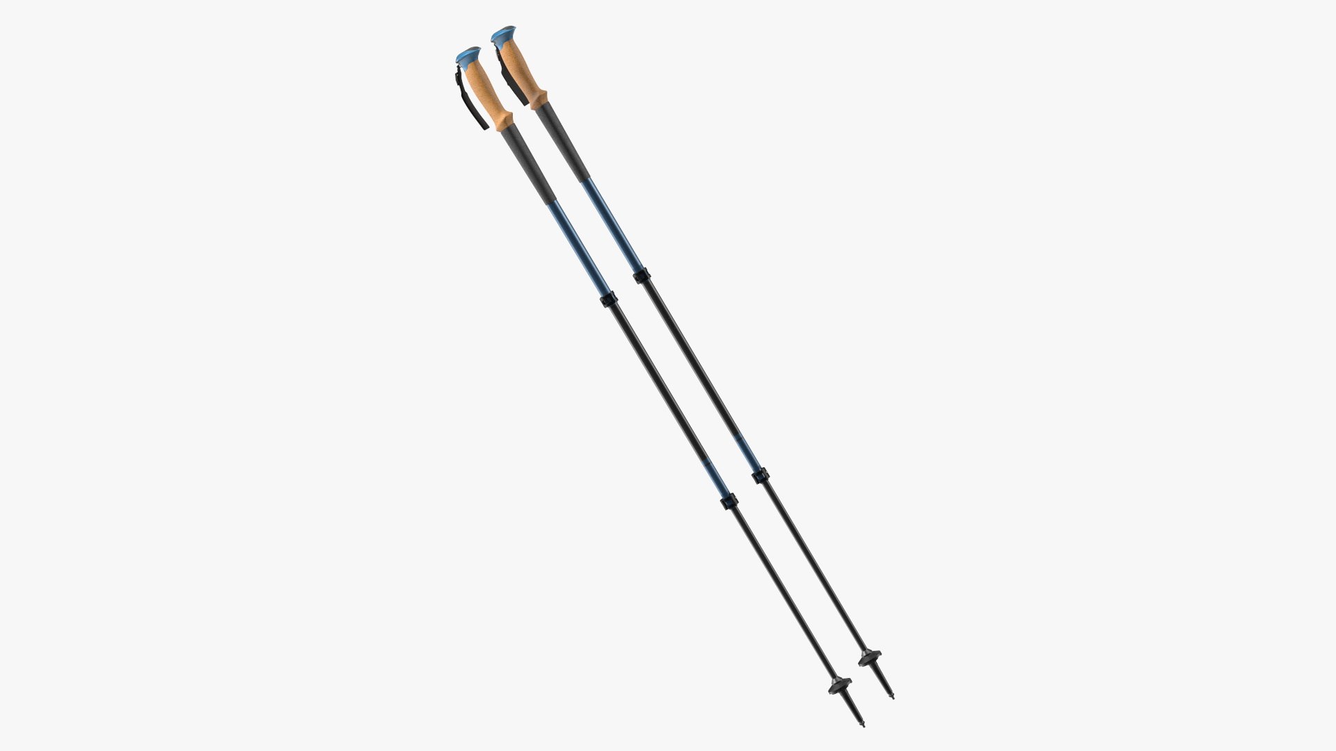 Idle Carbon Trekking-Poles 3D model preview