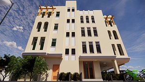3D Residential building G plus 3 with ground parking