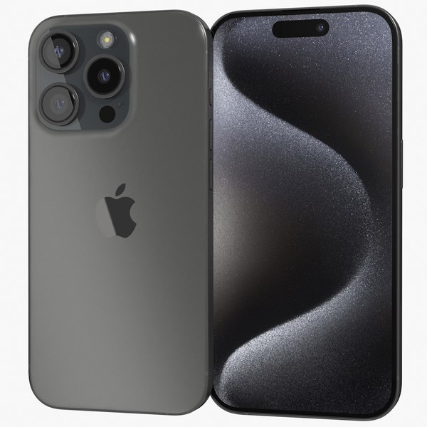 Apple iPhone 15 Pro Black Titanium 3D