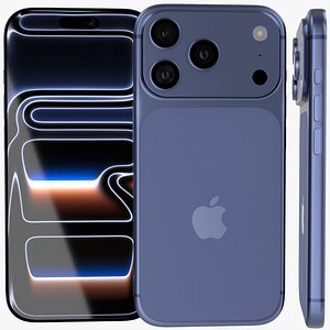 Apple Iphone 17 Pro Deep Blue 3D model
