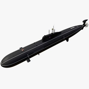 3d soviet akula class attack submarine