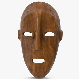 African Congo Mask 4 Wood