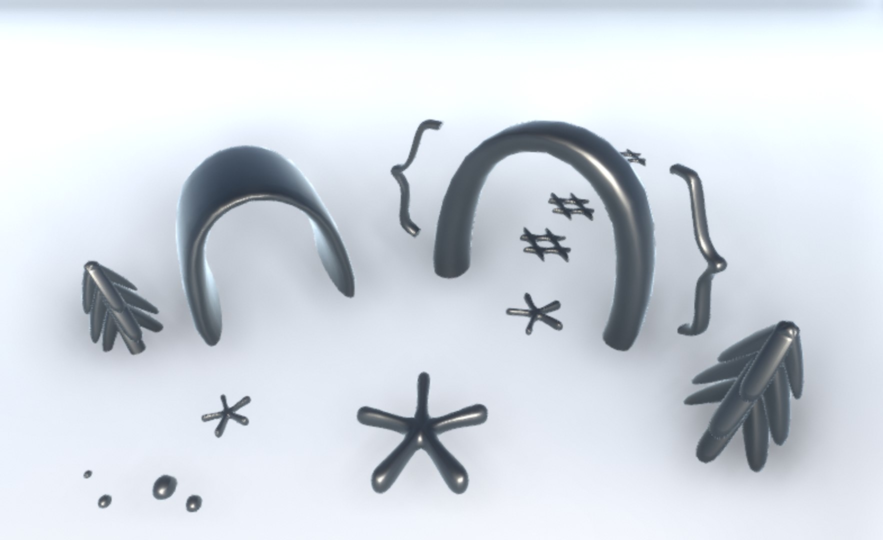 Click Clack Font Model - TurboSquid 1436031