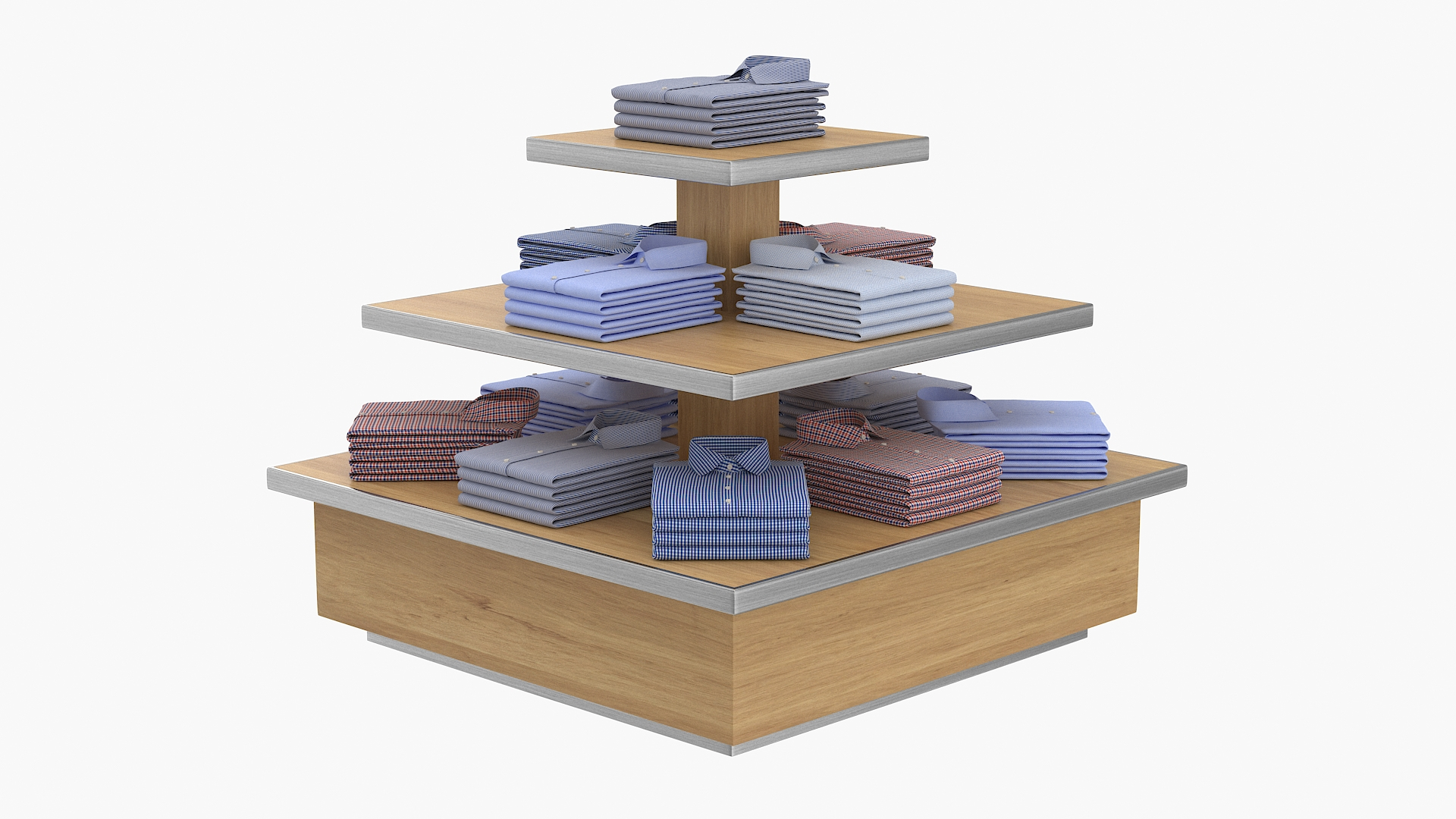 3D Shirt Pyramid Display 3 https://p.turbosquid.com/ts-thumb/aR/oBQdJp/N5/tt1/jpg/1672951622/1920x1080/turn_fit_q99/f86ab552952faf37176ba3d70413939bacbcbe46/tt1-1.jpg