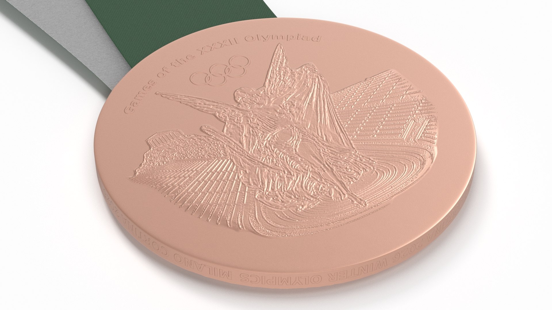3D 2026 Olympic Bronze Award Curved Ribbon - TurboSquid 2413727