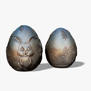 Easter egg with bunny 3D model