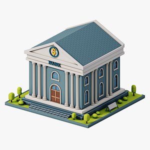 Stylized Bank 3D model