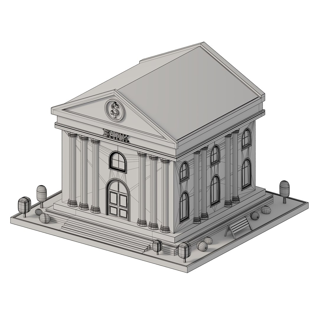 Stylized Bank 3D Model - TurboSquid 2408919