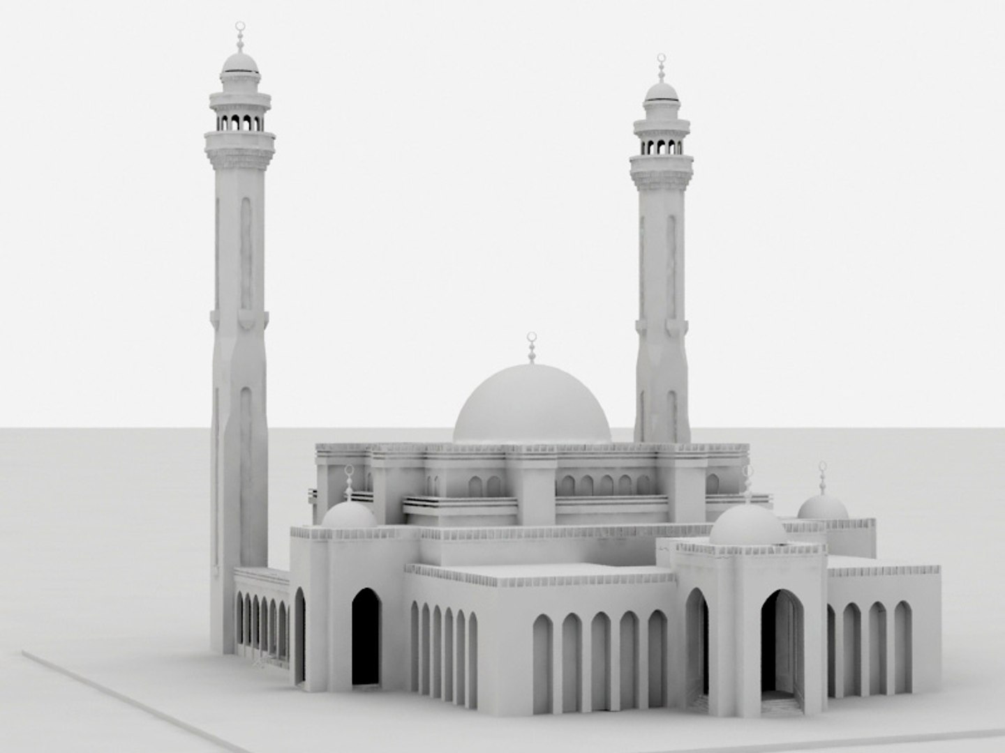 3D al fateh mosque model - TurboSquid 1649801