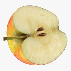 3D Ambrosia Apple 02 Half